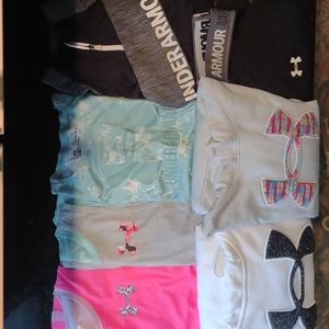 Under Armour girls lot of 7 items - YM to YXL